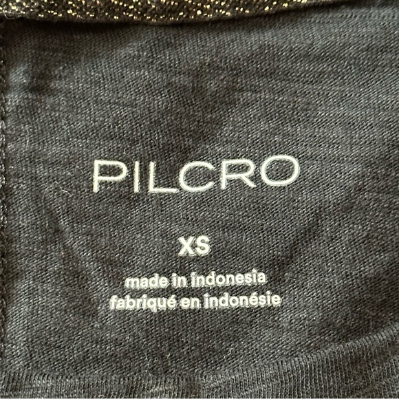 Pilcro Women’s Size XS Black Golden Hour Solstice Butterfly Lace Trim T-Shirt - Picture 8 of 10